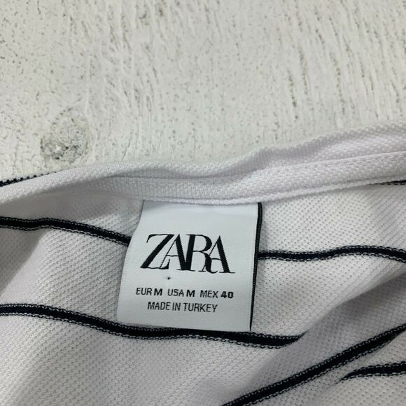 Zara Palm Tree Tank Top Womens M Medium Stripe Scoop Neck Island Casual Shirt - Picture 6 of 11